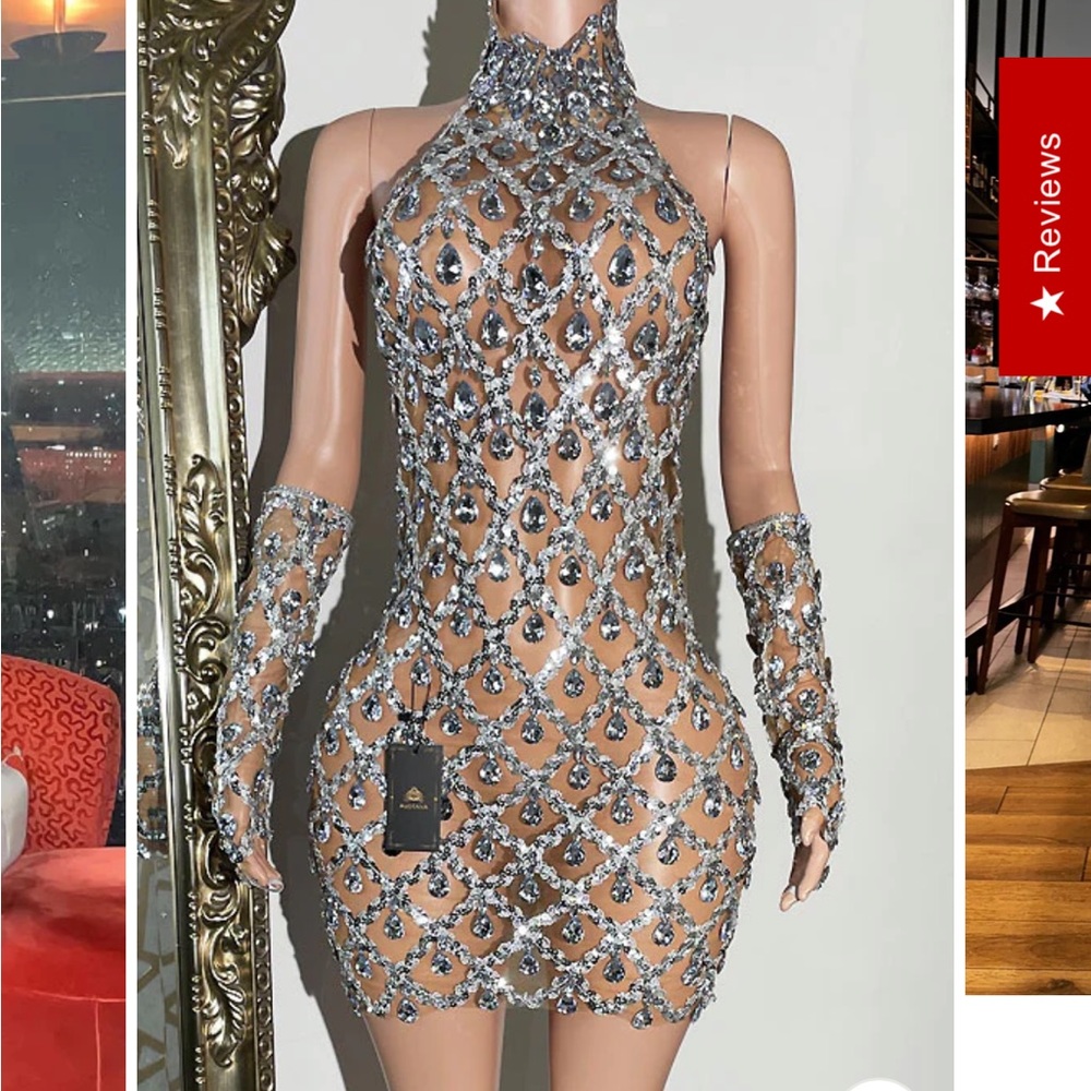 Mini Rhinestone Cocktail/Birthday Party Dress